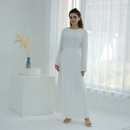 Crepe Abaya Dress With Side Tie Belt #251077