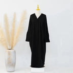 Winter Fall Velvet Muslim Women Open Abaya Dress #25670