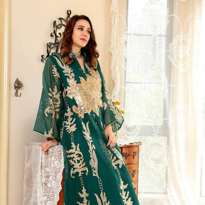 Eid Luxury Caftan Kaftan Dress Jalabiya With Sequins Embroidered