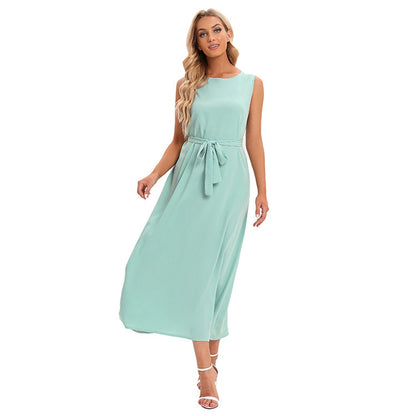 Solid Color Abaya Under Sleeveless Inner Slip Dress Underdress For Muslim Women