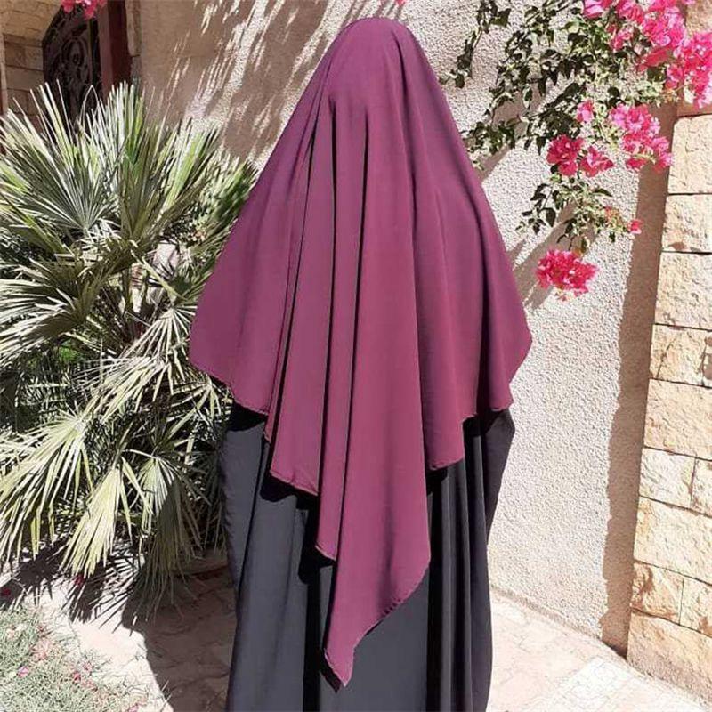 Muslim Women Long Khimar Overhead