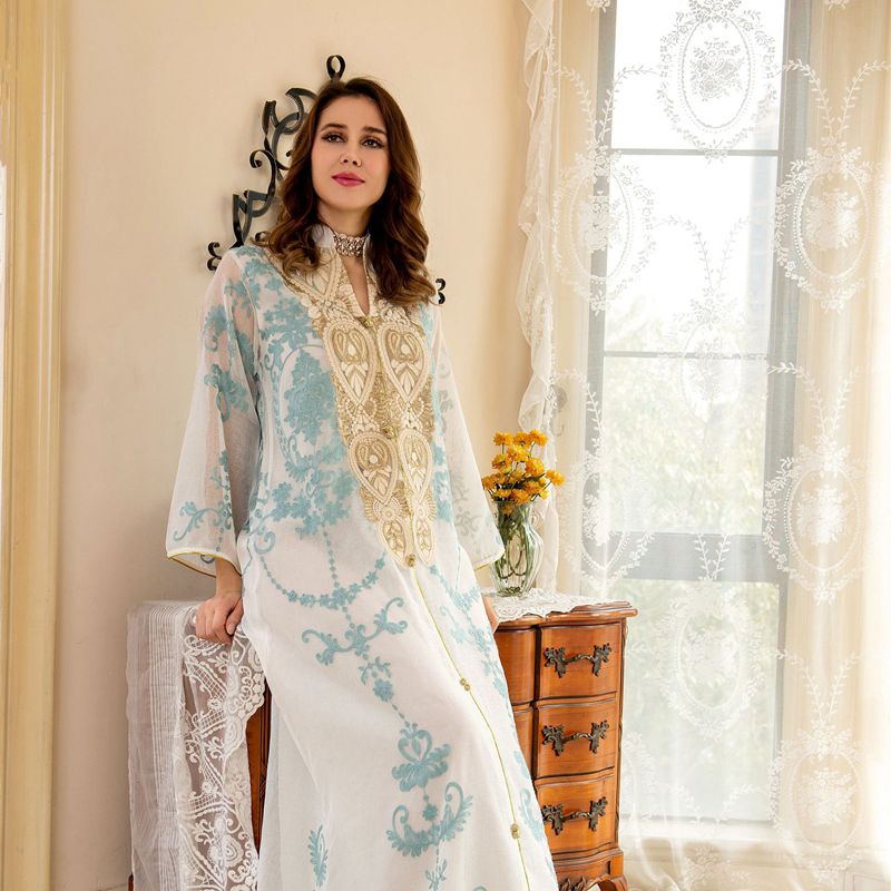 White, Apricot, Blue
