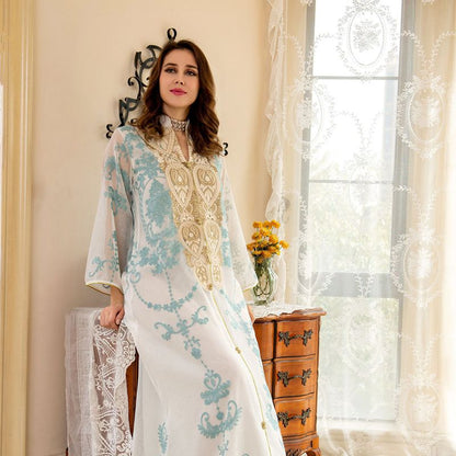 White, Apricot, Blue