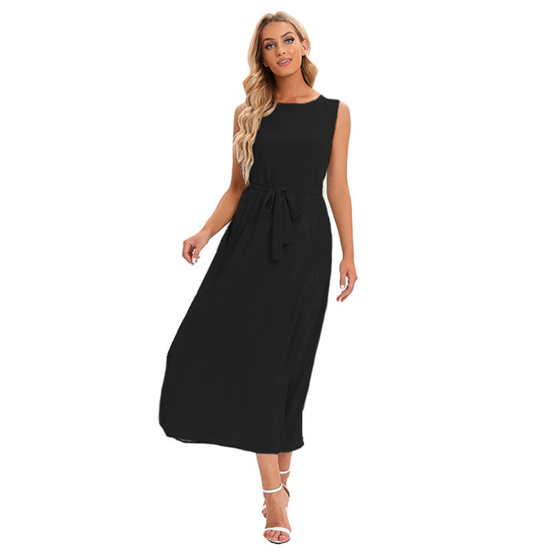 Solid Color Abaya Under Sleeveless Inner Slip Dress Underdress For Muslim Women