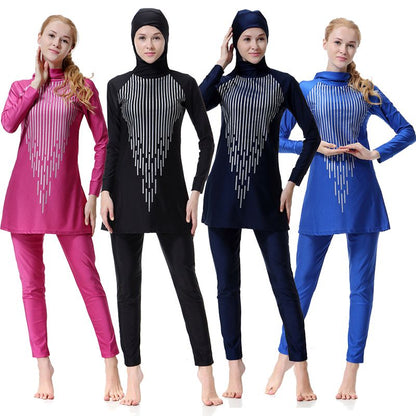 Muslim Women Hooded Swimwear Swimsuit Islamic Burkinis