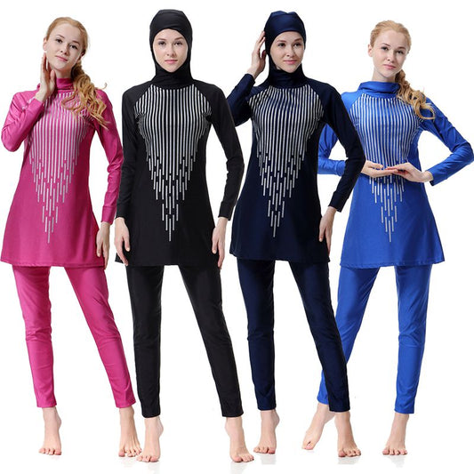 Muslim Women Hooded Swimwear Swimsuit Islamic Burkinis