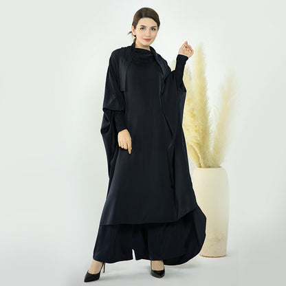 Muslim Women Nida Loose Pants Suits With Jilbab Tops Robes