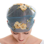 Fashion Muslim Women Arab Embroidery Hijab Caps Hat Turban