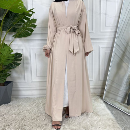 With Pockets 11 Color Options Kimono Cardigan Open Abaya Dress For Muslim Women