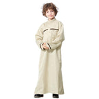 Middle East Arab Kids Clothing Stand Collar Robe Boy thobes