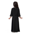 Fashion Simple Girls Abaya Dress Middle East Arab Kids Clothing