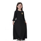 Fashion Simple Girls Abaya Dress Middle East Arab Kids Clothing
