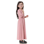 Young Girls Abaya Middle East Arab Clothing Kids School Wear
