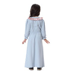 V-Neck Long Sleeve Abaya Dress For Girls Middle East Arab Kids