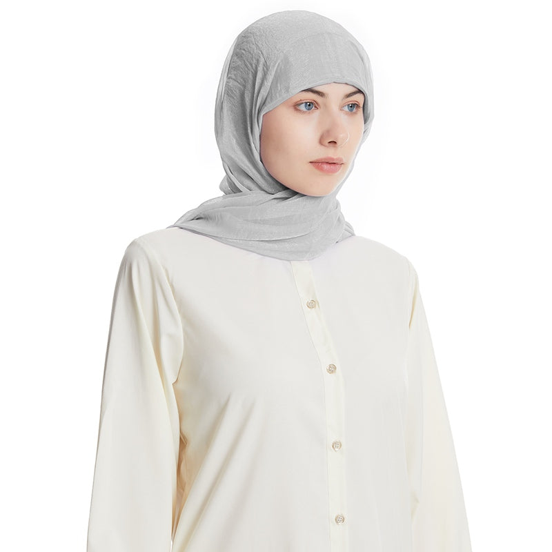 Chiffon Hijab Scarf Set With Underscarf Cap