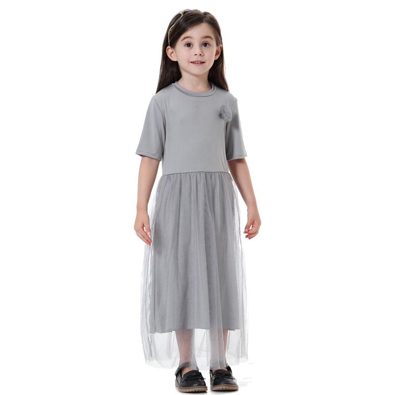 Middle East Arab Kids Clothes Girl Fashion Mesh Dress