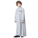 Middle East Arab Kids Clothing Stand Collar Robe Boy thobes