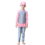 3 Pieces Set Girl Burkinis Muslim Child Swimwear Swimsuit