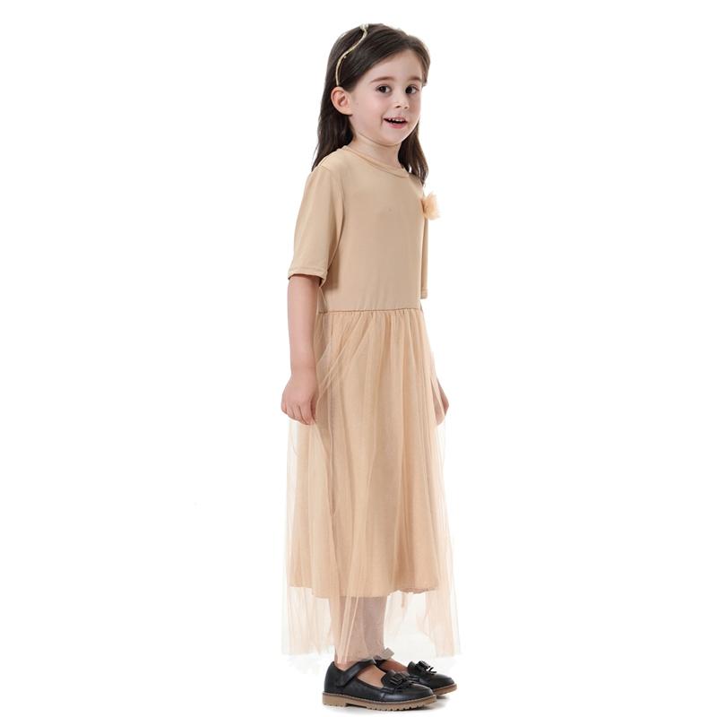 Middle East Arab Kids Clothes Girl Fashion Mesh Dress