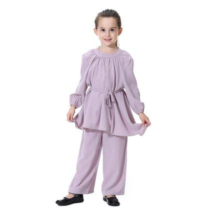 Middle East Arab Girl Clothing Set Blouse Tops And Pants