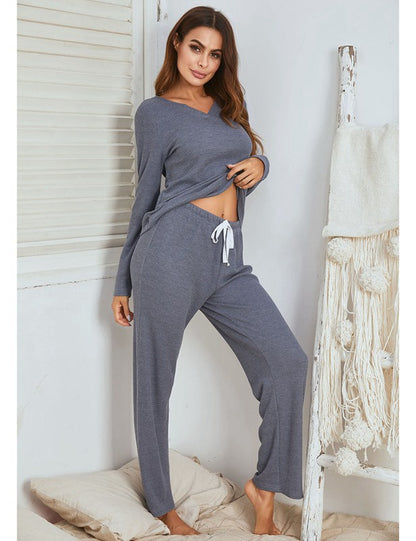 Winter Fall Women Loungewear Sleepwear Set Pajamas Pjs