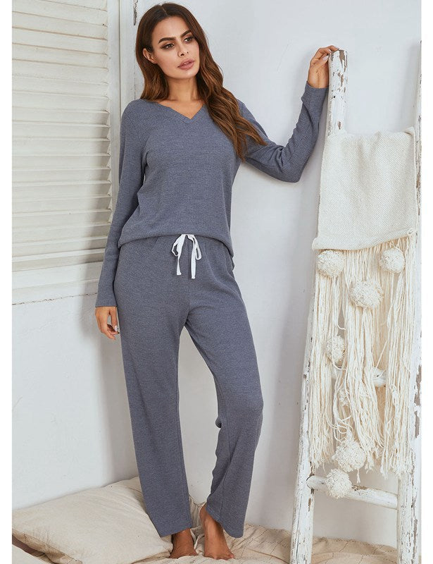 Winter Fall Women Loungewear Sleepwear Set Pajamas Pjs
