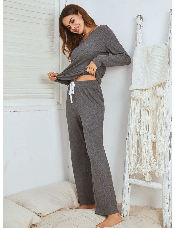 Winter Fall Women Loungewear Sleepwear Set Pajamas Pjs