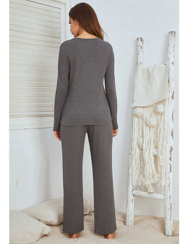 Winter Fall Women Loungewear Sleepwear Set Pajamas Pjs